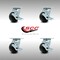 Service Caster 4 Inch SS Polyolefin Swivel Caster Set with Ball Bearings and Brakes SCC SCC-SS30S420-POB-TLB-4 - alternate 4